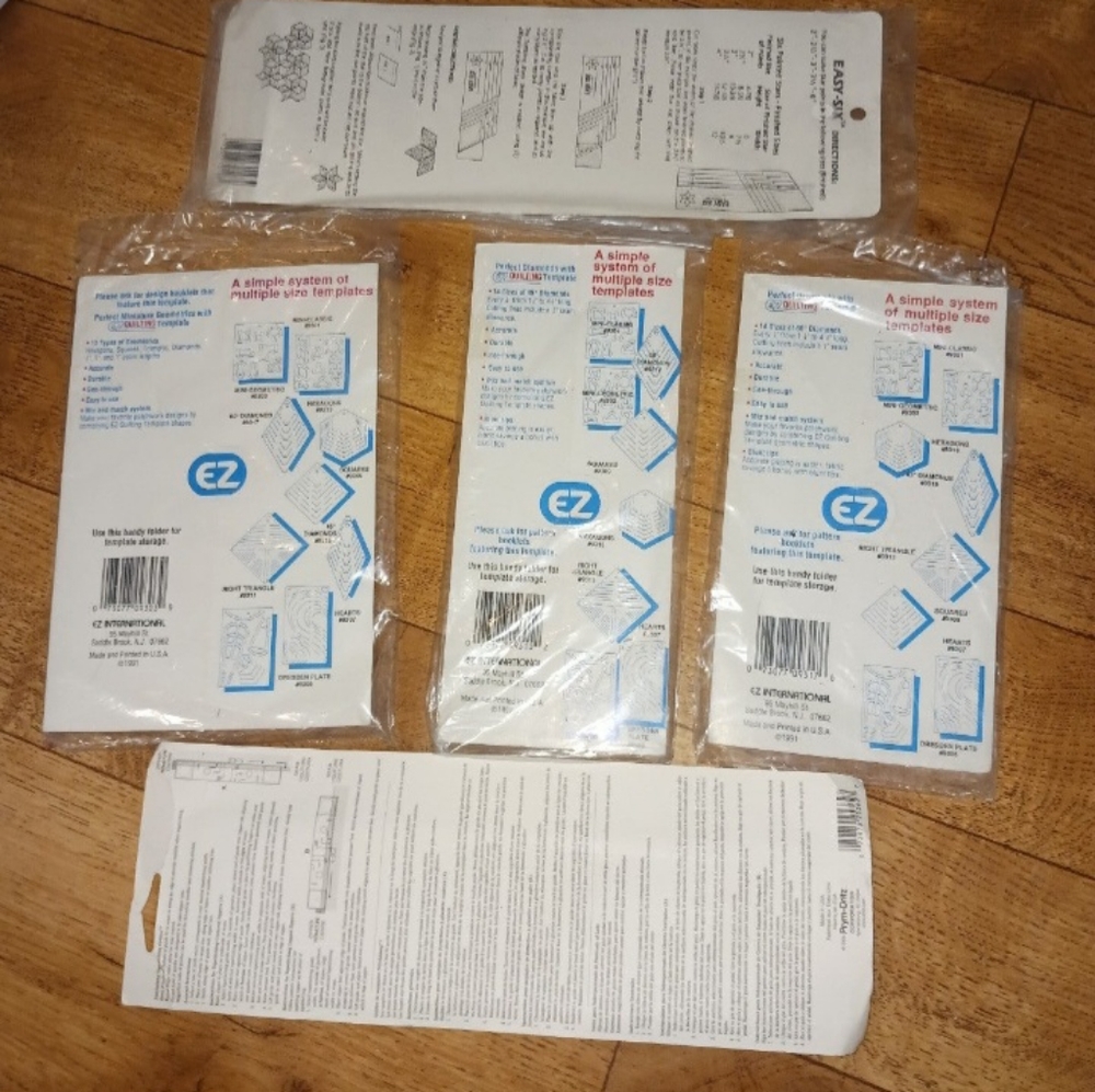 Lot of 5 quilting templates NWT